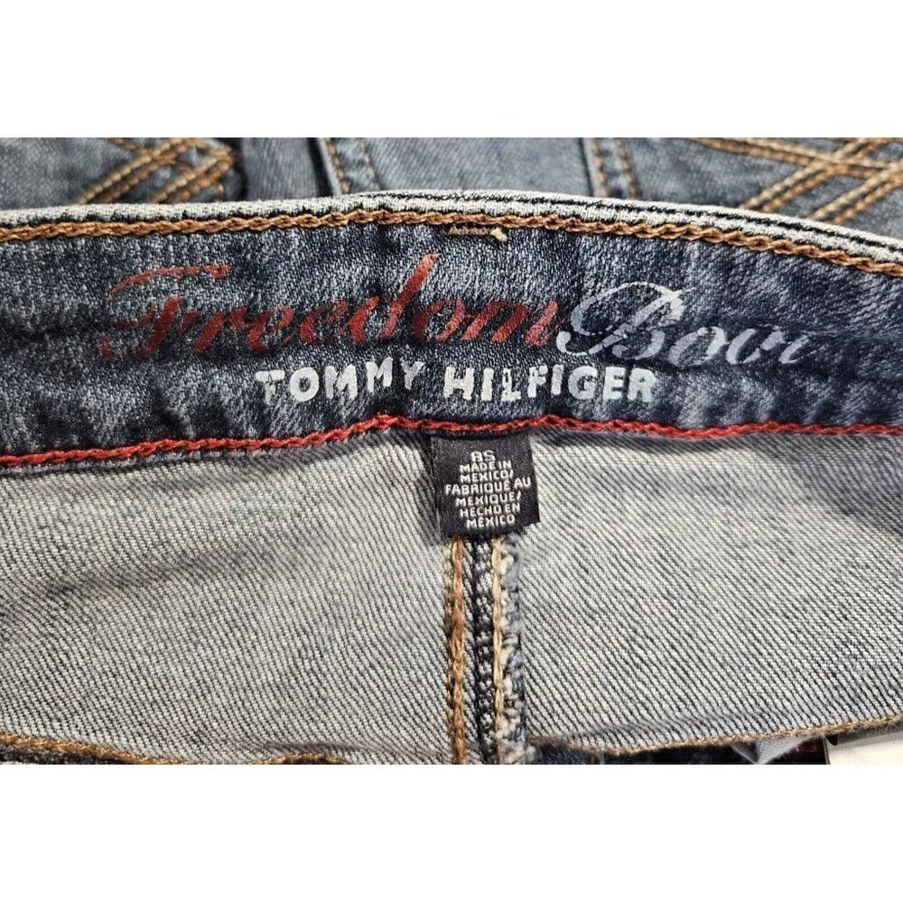 Tommy Hilfiger Jeans 8S Womens Regular Size Freedom Boot Cut Blue Denim - Picture 3 of 5